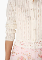 Lilibeth Pointelle Cardigan Macadamia