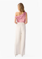 Davina Wide Leg Tencel Pant White