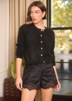 Benning Pearl Cashmere Cardigan Black