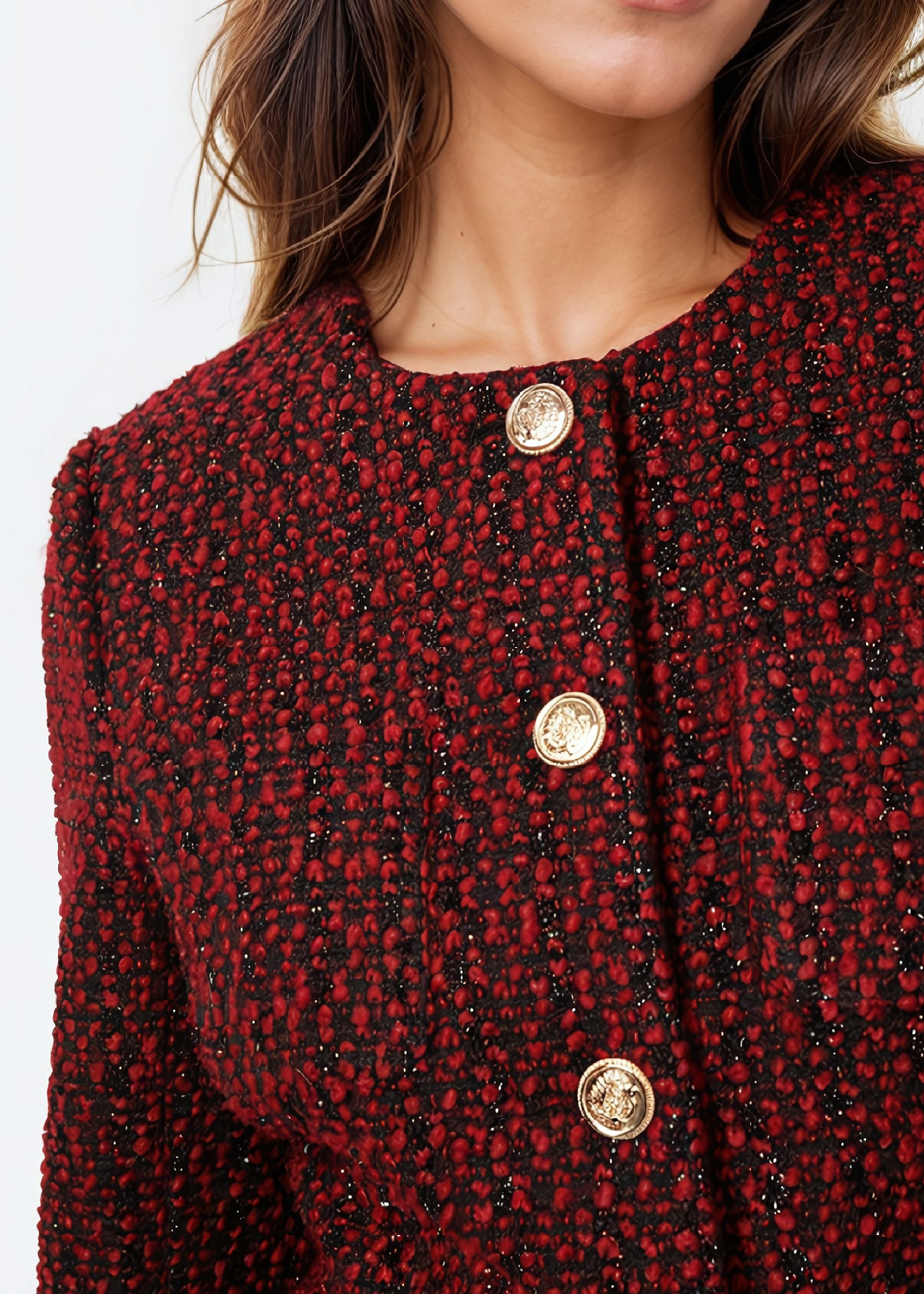 ジャケット・アウター ROSYLUCE CHECK TWEED JACKET Check tweed jacket – Rosy luce