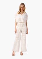 Tiago Mid Rise Cotton Pant Macadamia