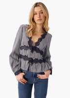 Veredi Blouse Blue Gingham