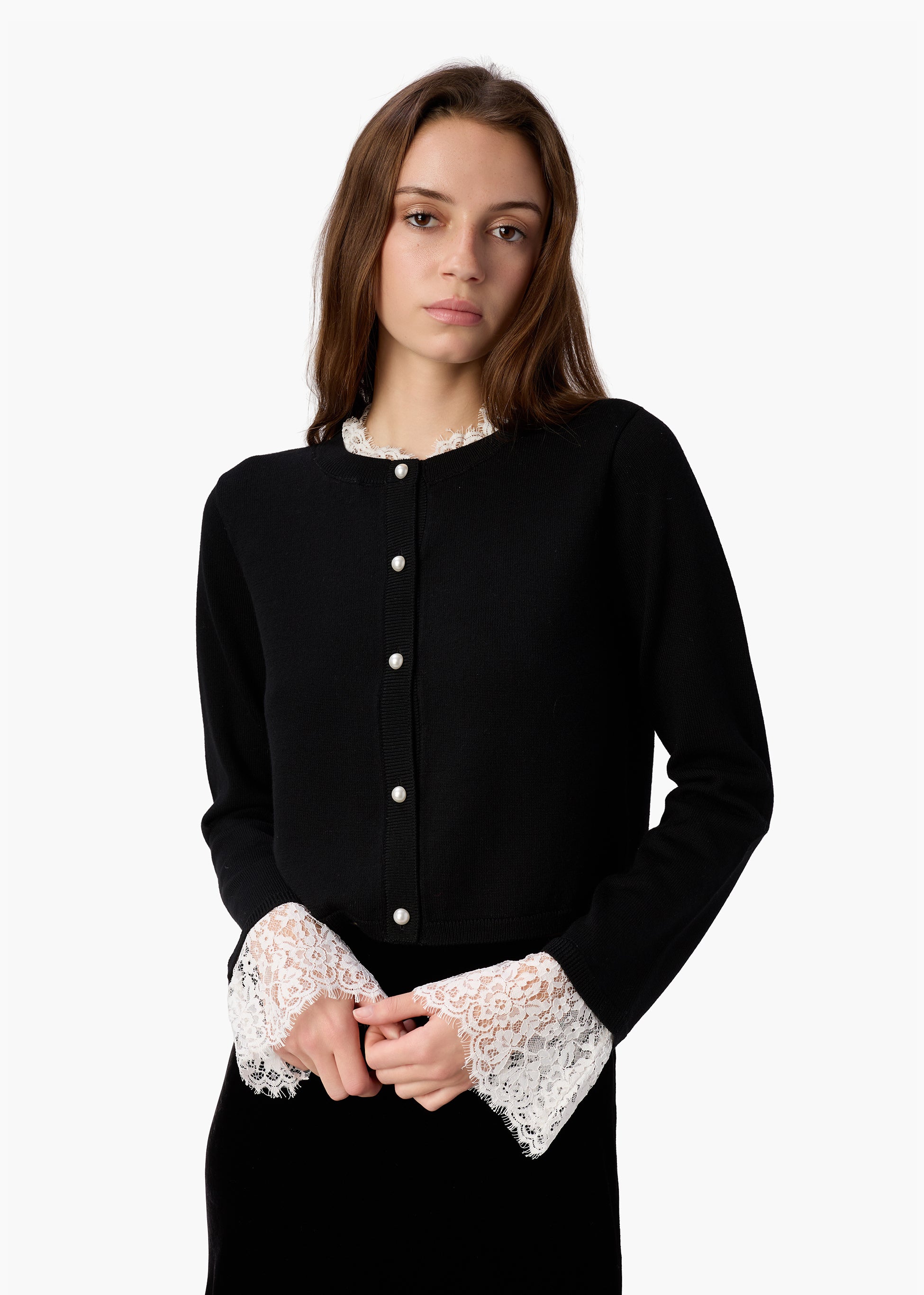 Eliana Cardigan Black/White