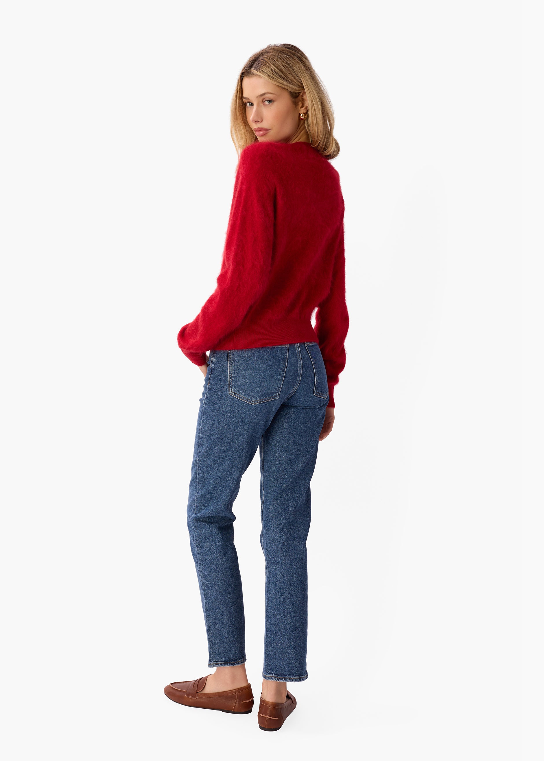 Dorian Cashmere Cardigan Poppy