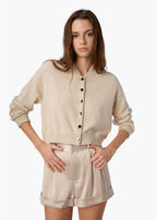 Marcela Cashmere Cardigan Bone