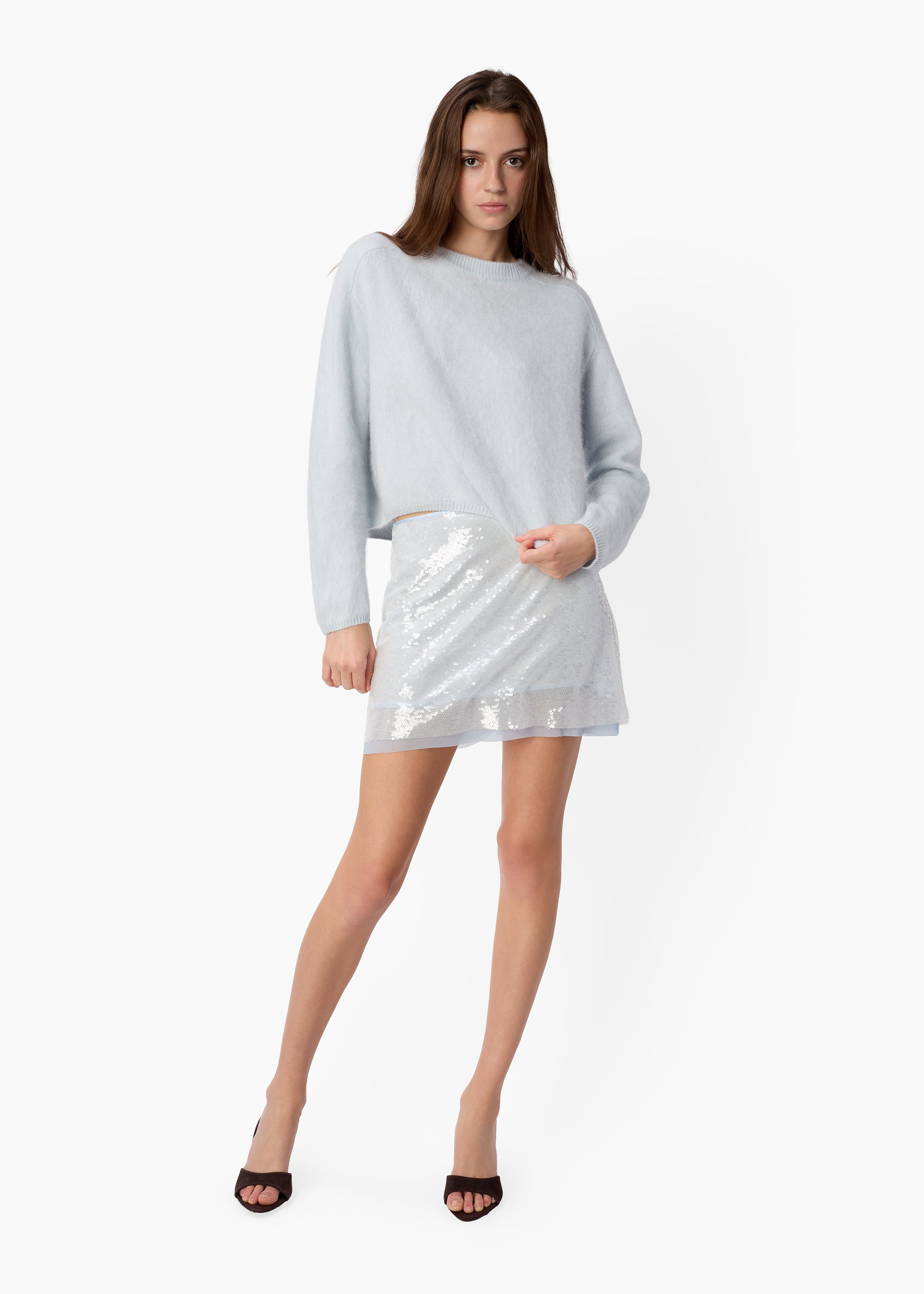 トップス if six was nine MINIMUM CASHMERE C-GRAY Niall Cashmere Sweater Mint – CAMI NYC