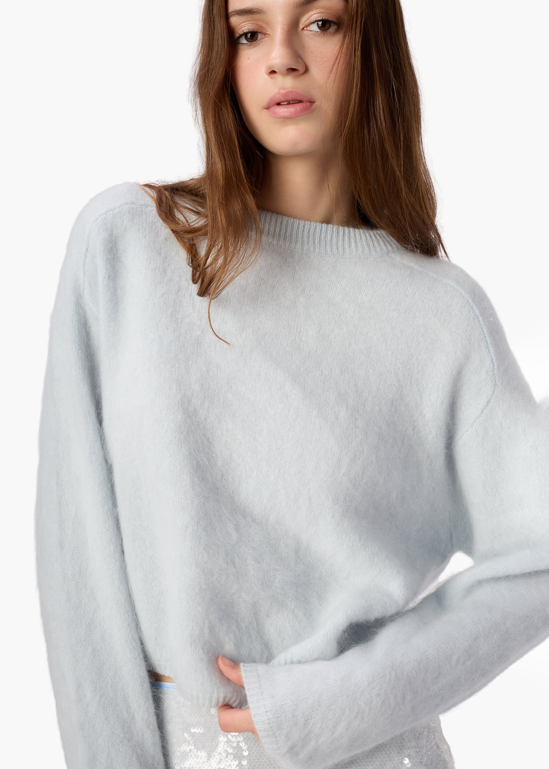 Niall Cashmere Sweater Mint – CAMI NYC