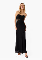 Lucienne Strapless Gown Black