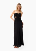 Lucienne Strapless Gown Black