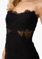 Lucienne Strapless Gown Black