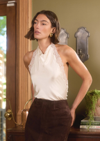 Lucille Silk Top Macadamia