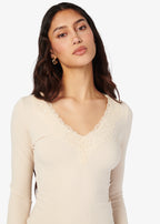 Rooney Rib Knit Top Bone