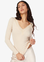 Rooney Rib Knit Top Bone