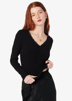 Rooney Rib Knit Top Black