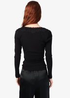 Rooney Rib Knit Top Black