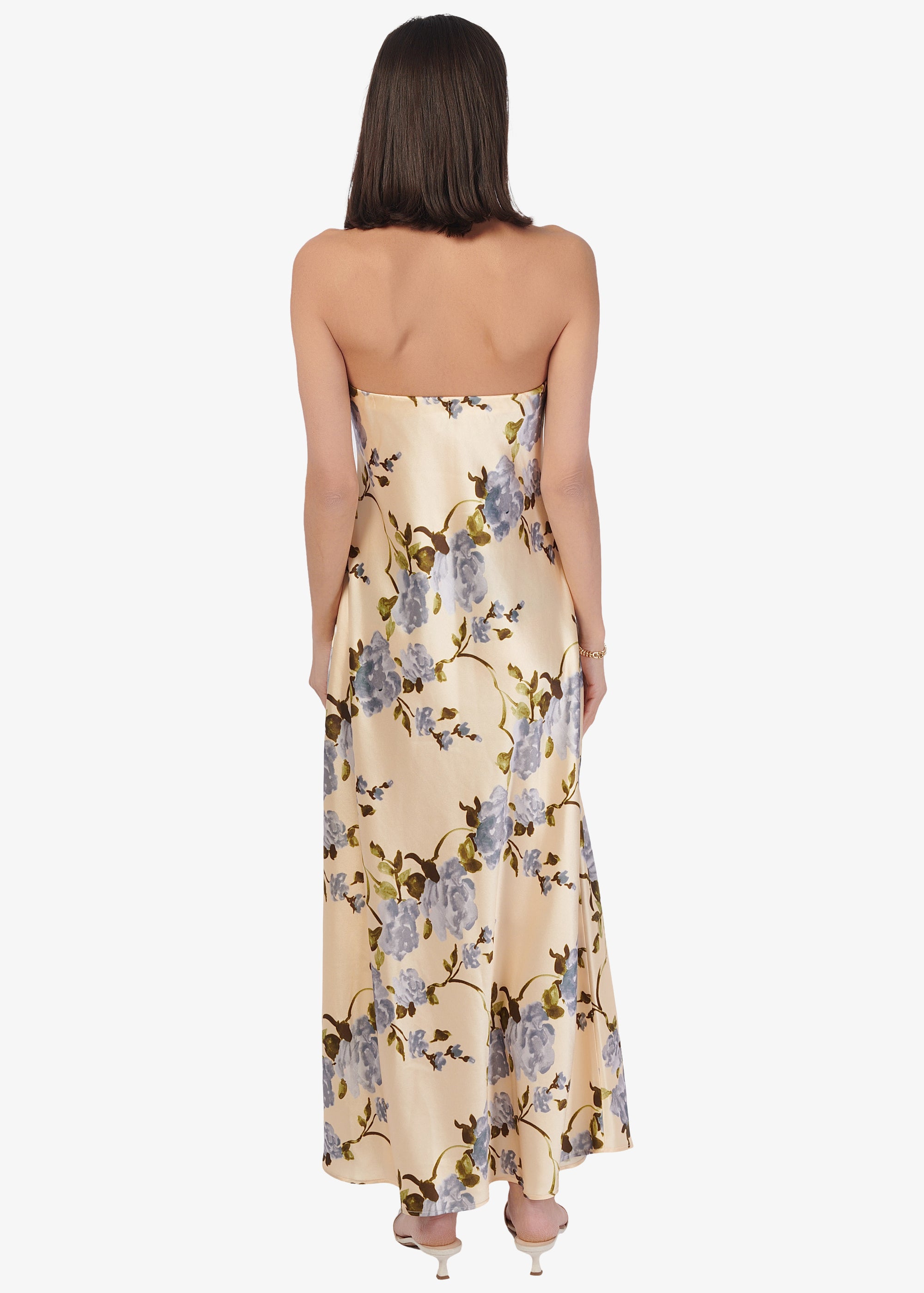 Noelle Strapless Dress MoonflowerWatercolor