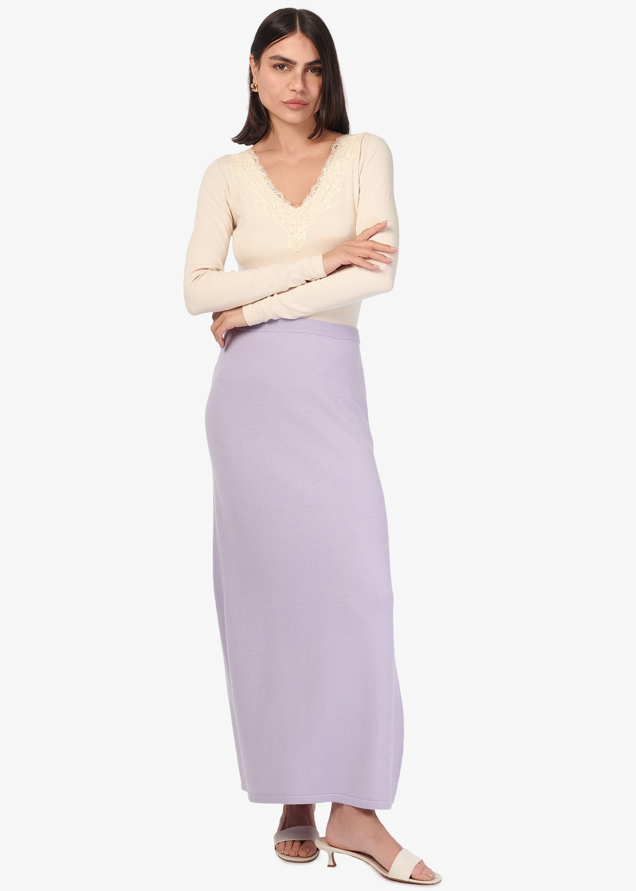スカート heaven Distressed Knit Skirt heaven Haven Sweater Knit Midi Skirt – II Brunettes