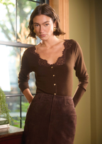 Eirene Lightweight Knit Cardigan Umber