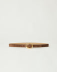 B-Low The Belt Greyson Mini Suede Belt Chocolate Gold