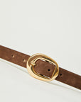 B-Low The Belt Greyson Mini Suede Belt Chocolate Gold