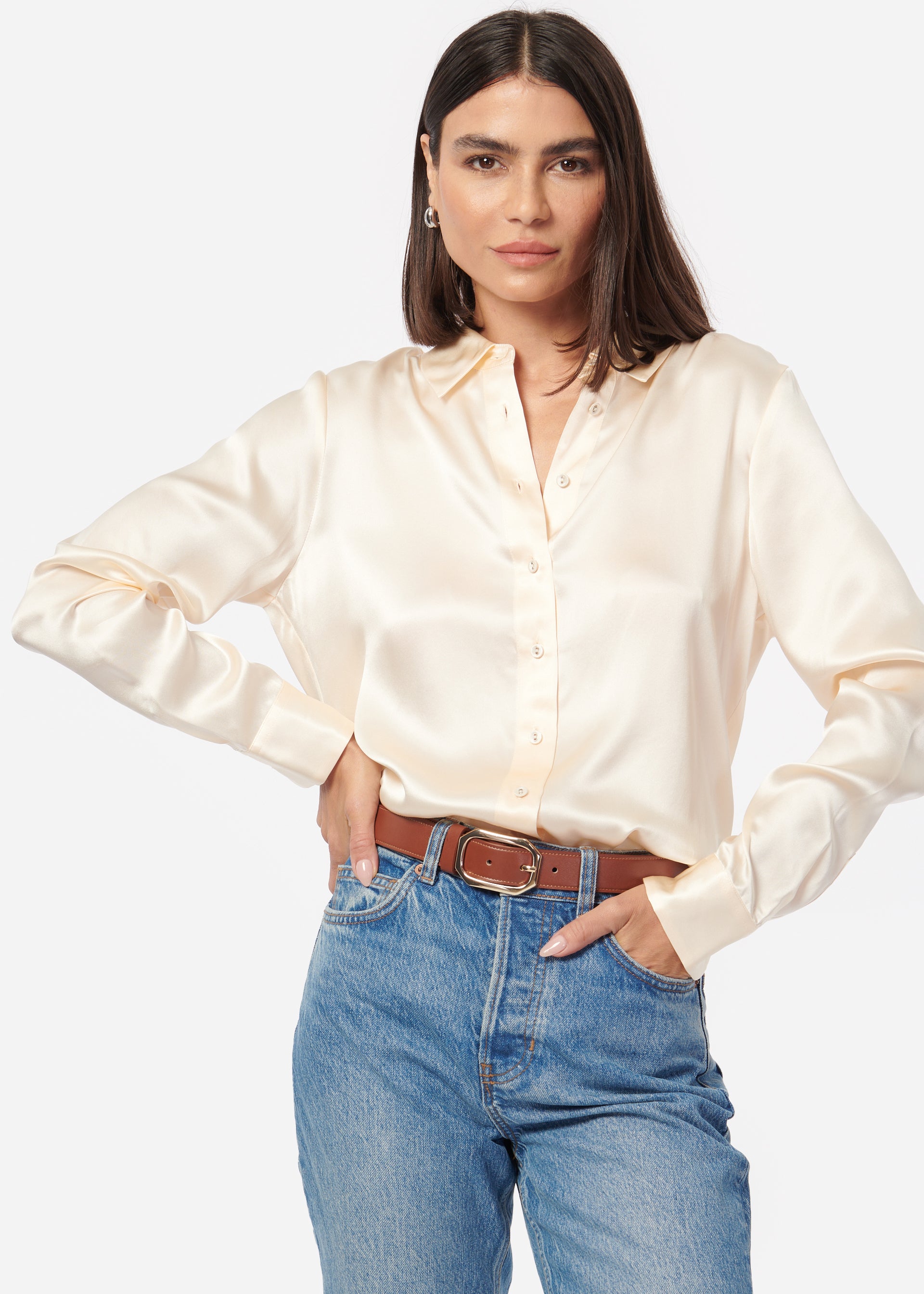 Crosby Silk Blouse Ceramic