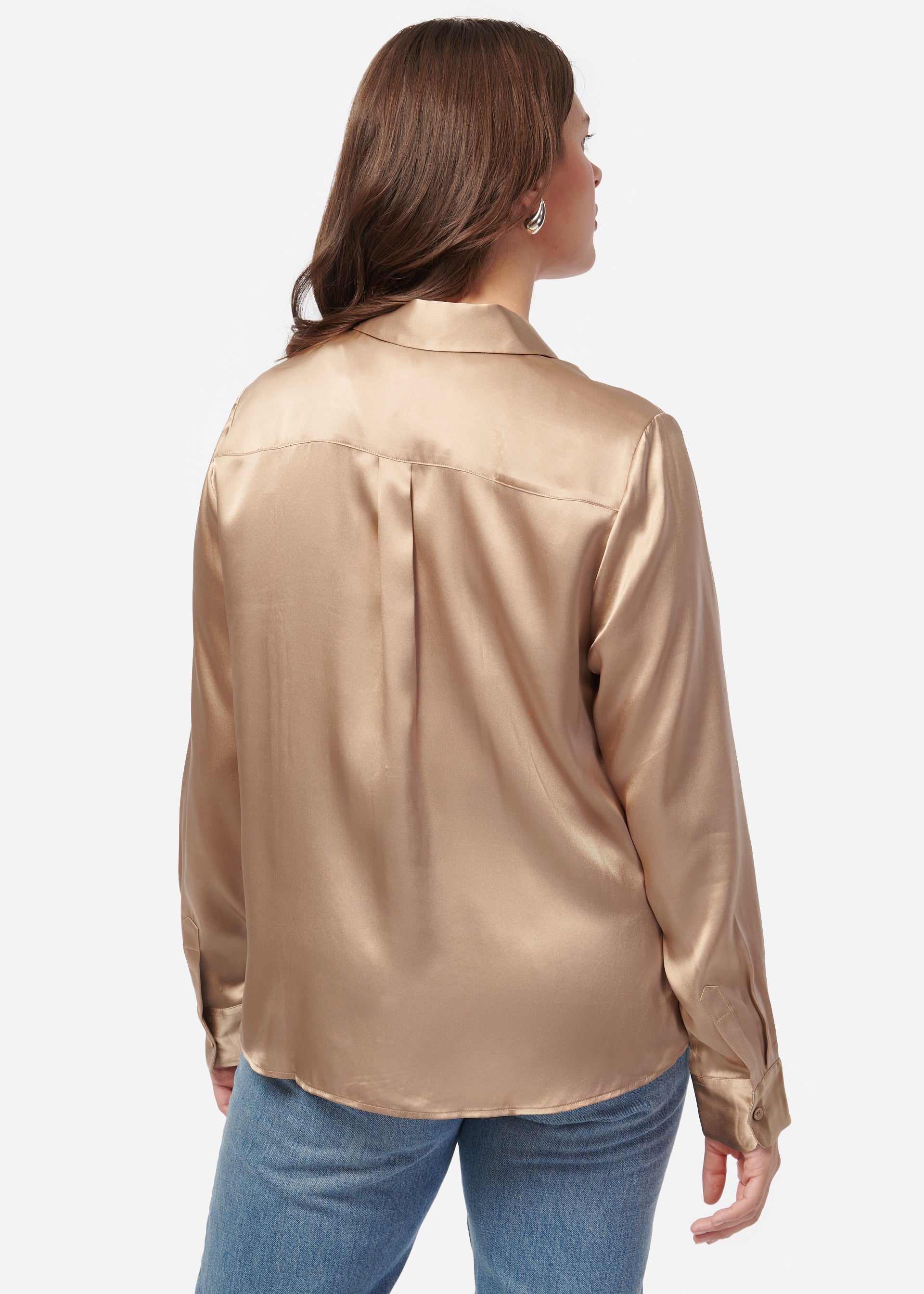 Crosby Silk Blouse Champagne
