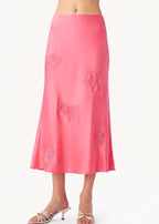 Florina Midi Skirt Hibiscus