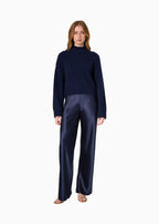 Catherine Cashmere Cropped Sweater Navy