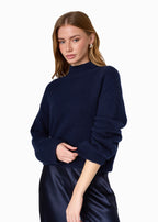 Catherine Cashmere Cropped Sweater Navy