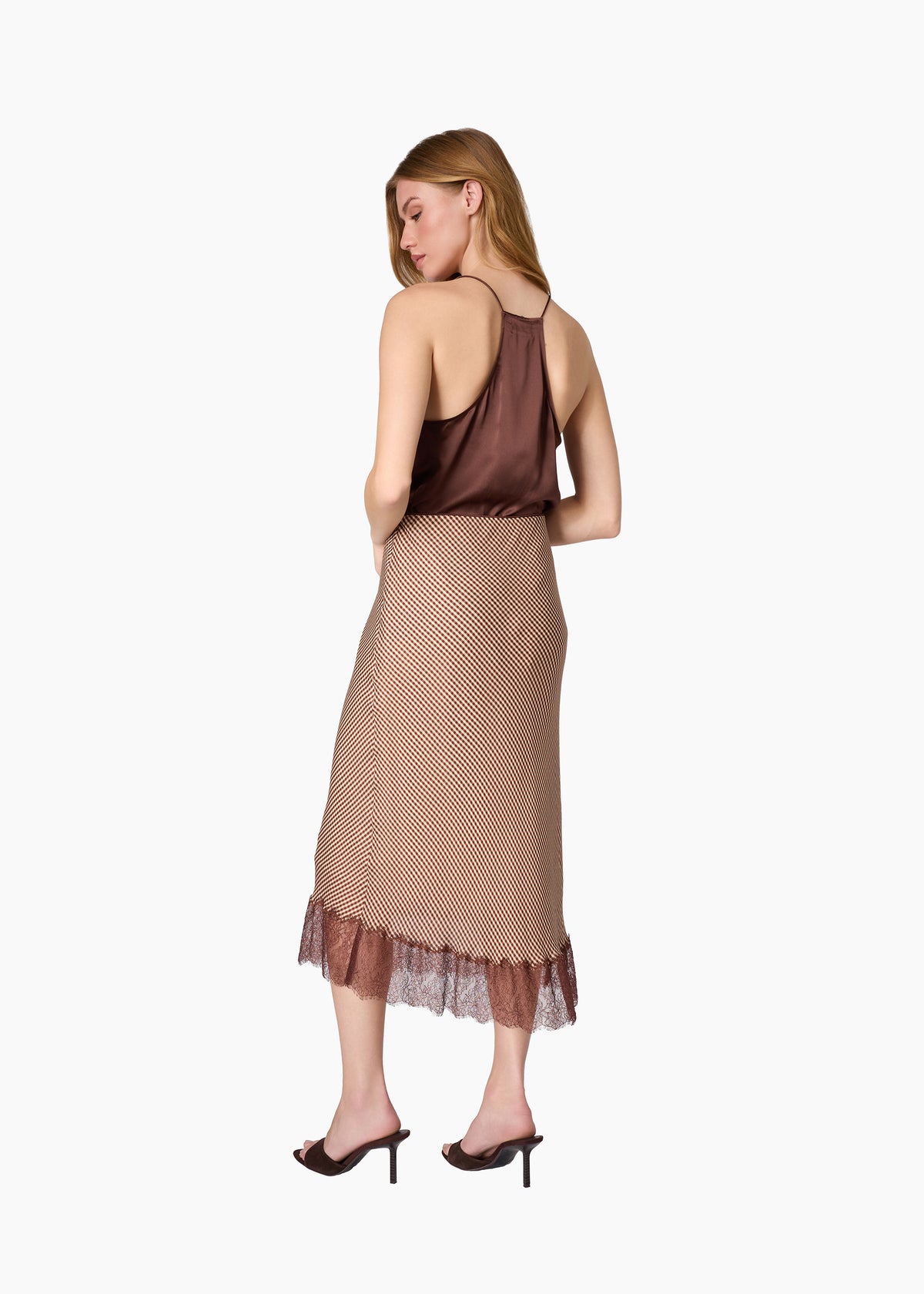 Racer Charmeuse Camisole Chocolate