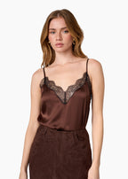 Daisy Silk Camisole Umber