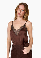 Daisy Silk Camisole Umber