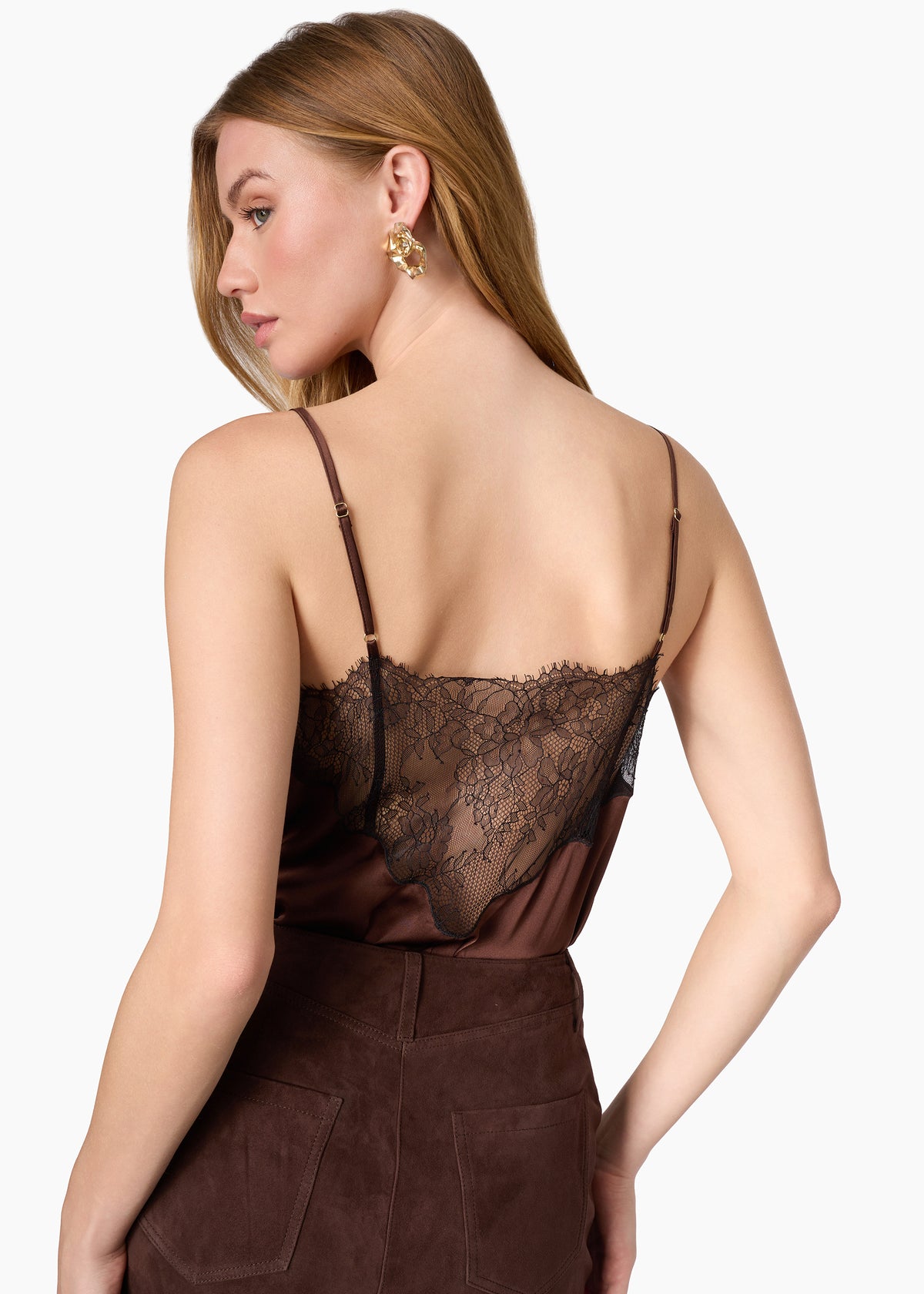 Daisy Silk Camisole Umber