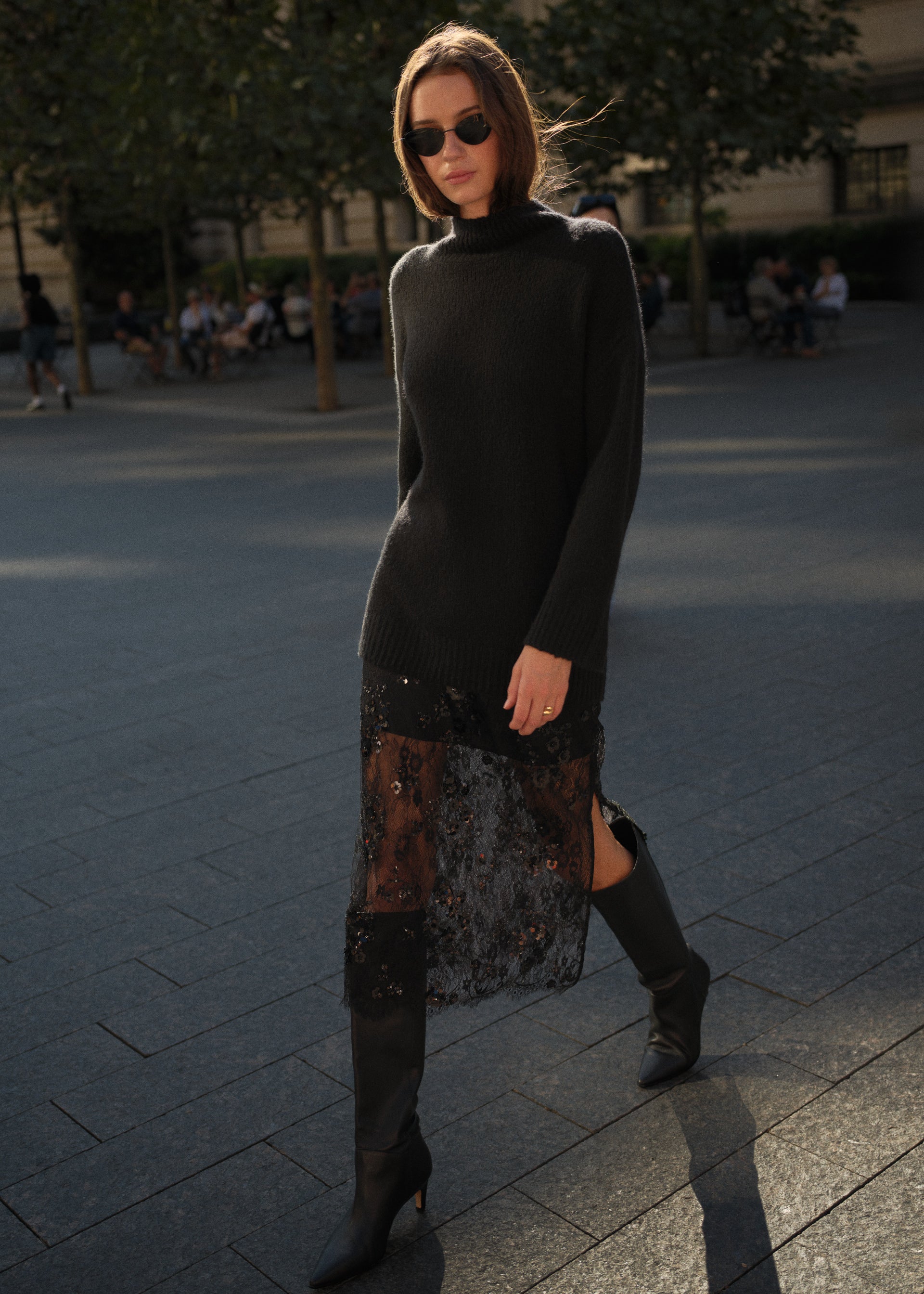Catherine Cashmere Blend Sweater Black