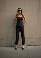 Cheyenne High Rise Cropped Pant Black