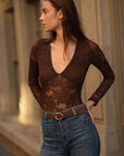 Nami Lace Bodysuit Sable