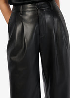 Andorra High Rise Vegan Leather Pant Black