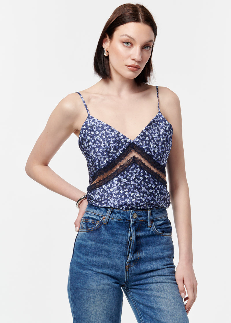 Trinity Cami Blue Pansy
