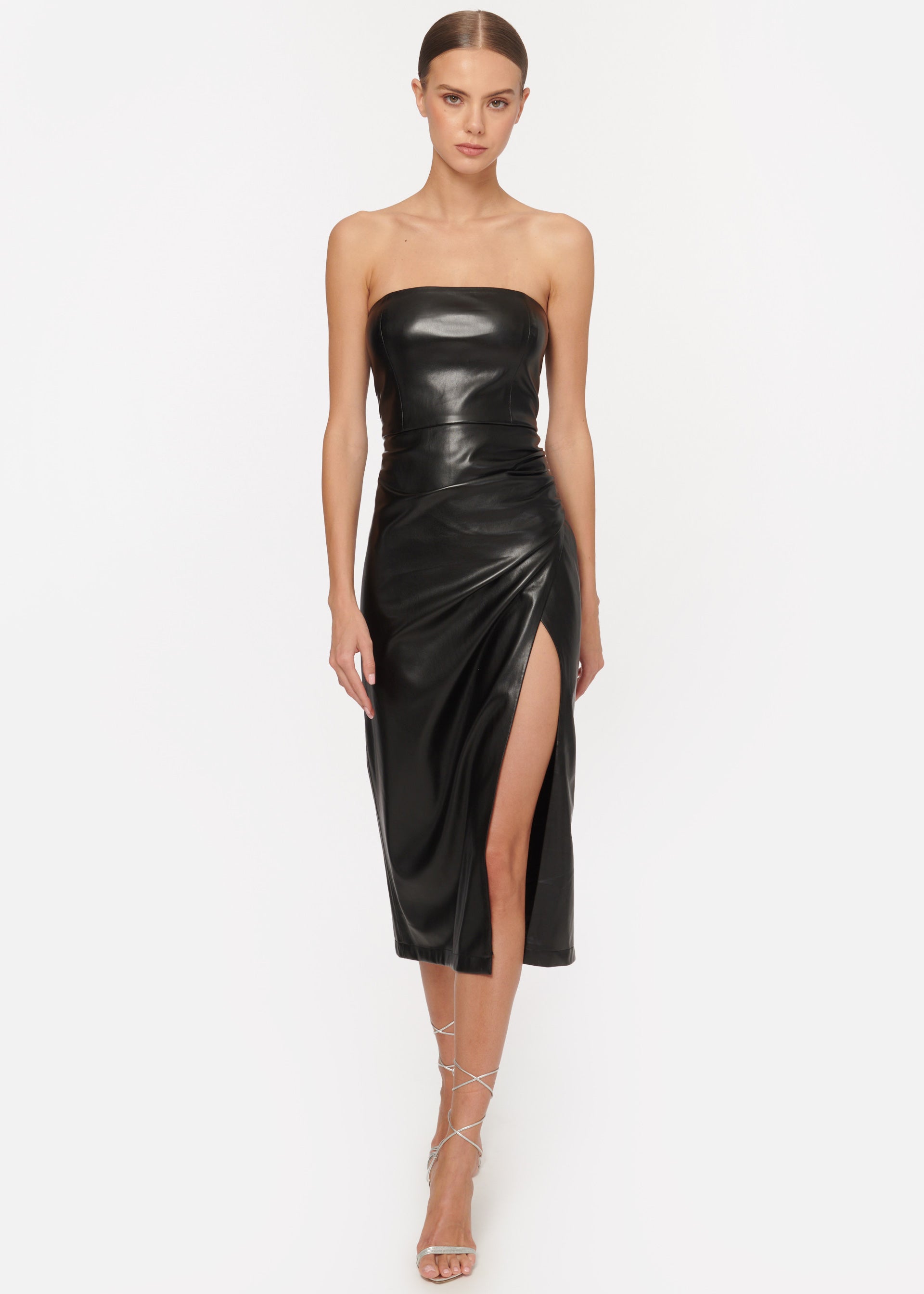 Leather cami dress sale
