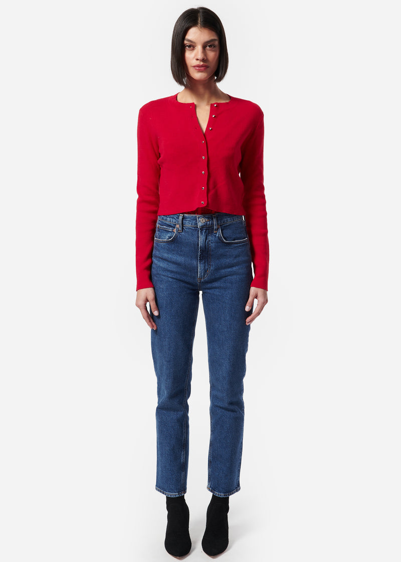 Kimbra Cotton Sweater Scarlet