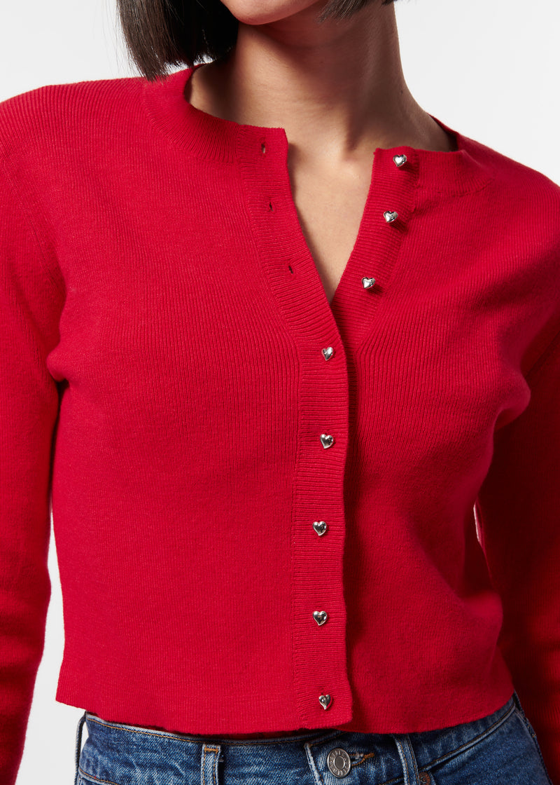 Kimbra Cotton Sweater Scarlet