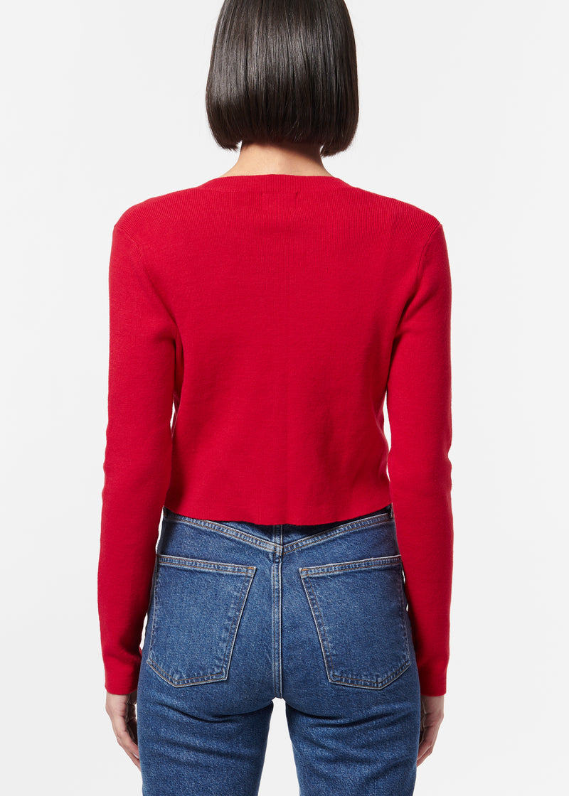 Kimbra Cotton Sweater Scarlet