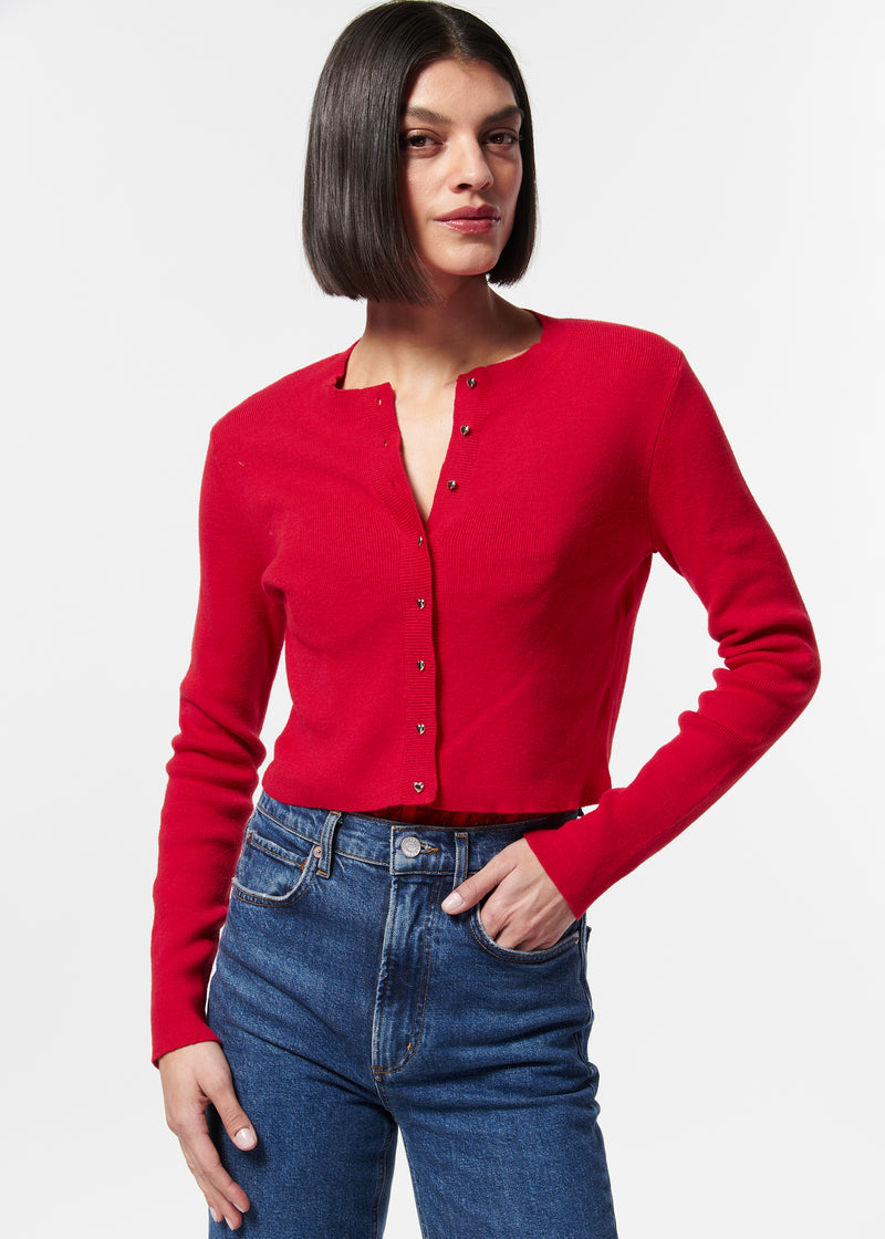 Kimbra Cotton Sweater Scarlet