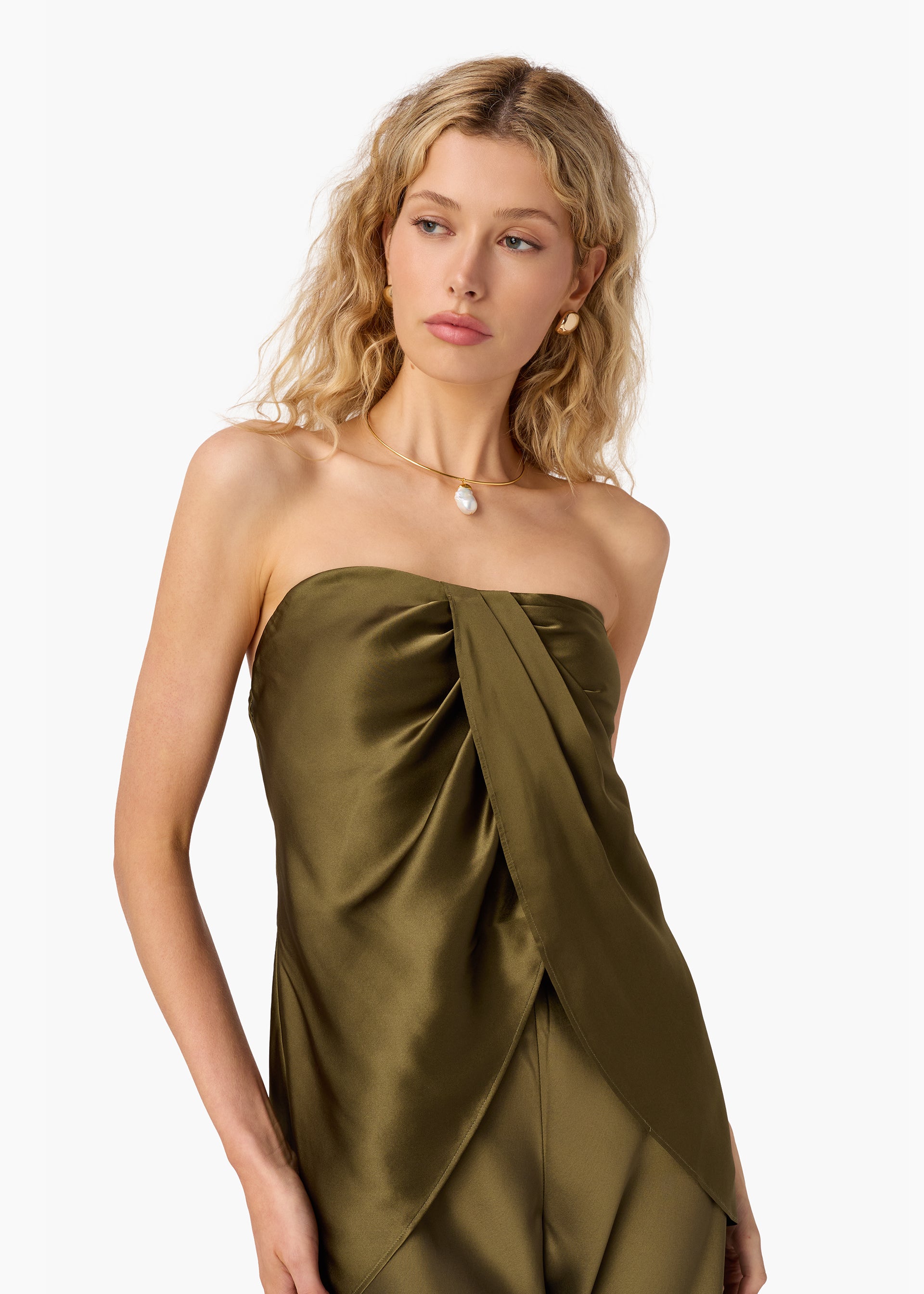 Bonita Strapless Camisole Grove – CAMI NYC