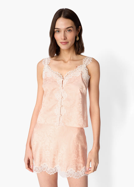 Collins Jacquard Camisole Light Peach – CAMI NYC