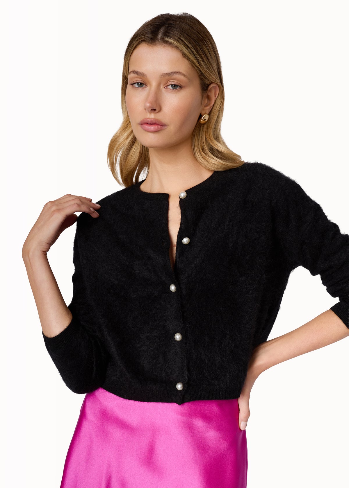 Benning Pearl Cashmere Cardigan Black
