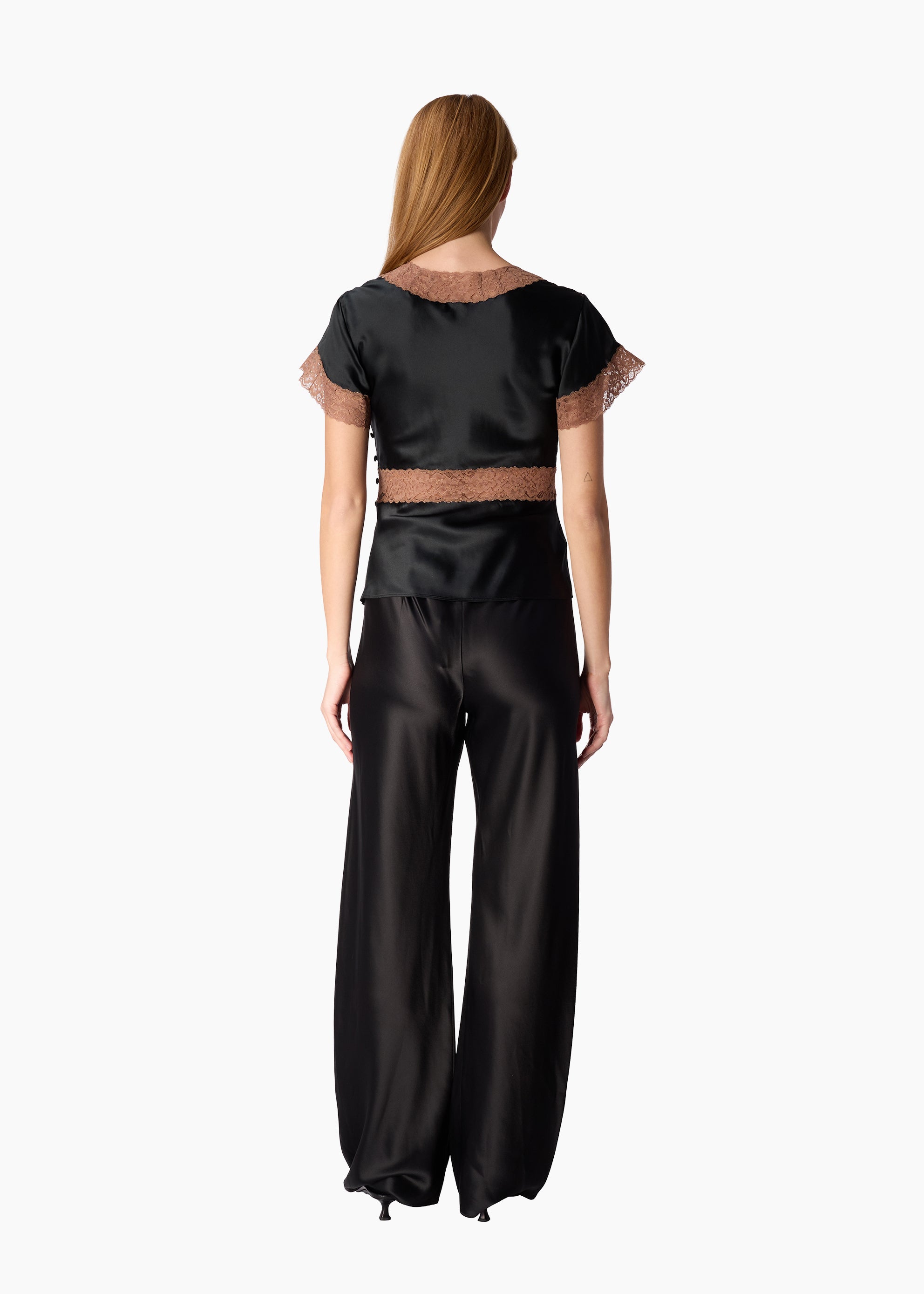 Romola Silk Top Black