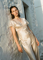 Romola Silk Top Oat