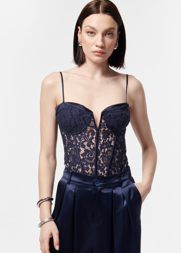 Anne Corded Lace Bodysuit Storm