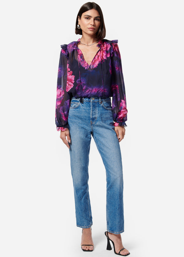 Sandy Blouse Electric Floral